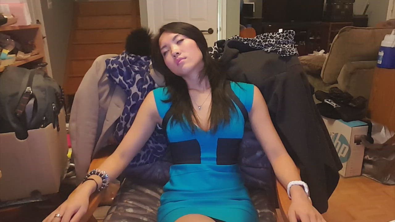 4:29 thumbnail from "hypnosis_induction.mp4". Bianca is shown in a deep hypnotic trance, demonstrating the 'sleep trigger' post-hypnotic suggestion.